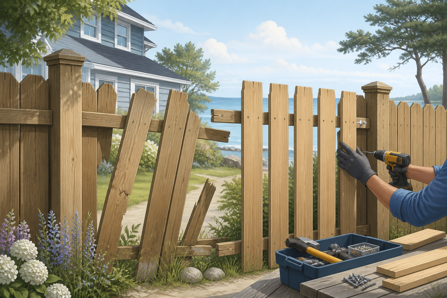 Can Someone Replace Broken Fence Boards and Posts at My Property in Wasaga Beach?