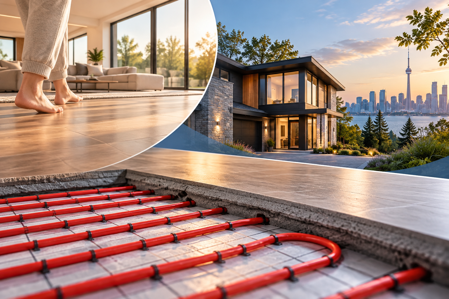 What Company Designs and Installs In-Floor Heating for a Custom Home Near Toronto?